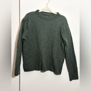 J.Crew Rugged Merino Wool Green Crewneck Sweater XXL